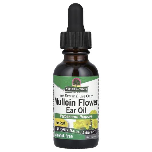 Основне фото товара Mullein Flower Ear Oil Alcohol Free, Тинітус, 30 мл