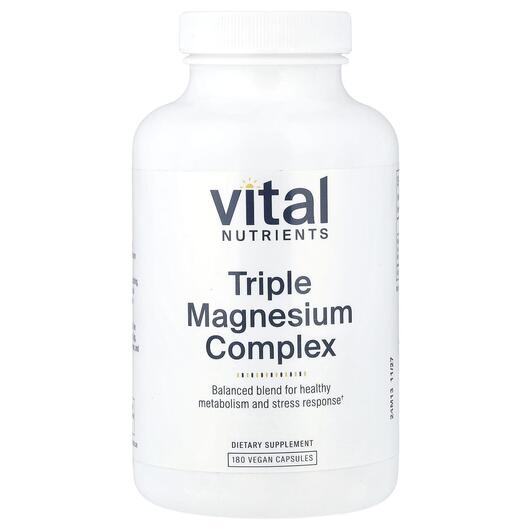Основне фото товара Vital Nutrients, Triple Mag, Магній, 180 капсул