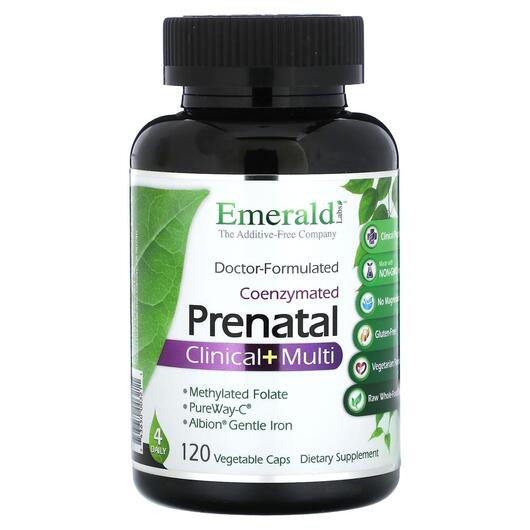 Основне фото товара Coenzymated Prenatal Clinical + Multi, Коензим CoQ10, 120 капсул