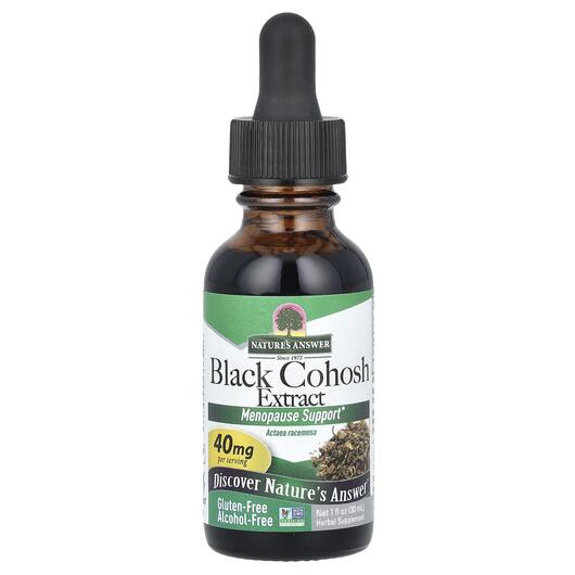 Основне фото товара Black Cohosh Alcohol-Free 40 mg, Клопогон кістевидний, 30 мл