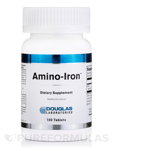 Основне фото товара Douglas Laboratories, Amino-Iron, Амінокислоти, 100 таблеток