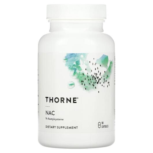 Основне фото товара Thorne, NAC 500 mg, НАК 500 мг N-ацетилцистеїн, 90 капсул