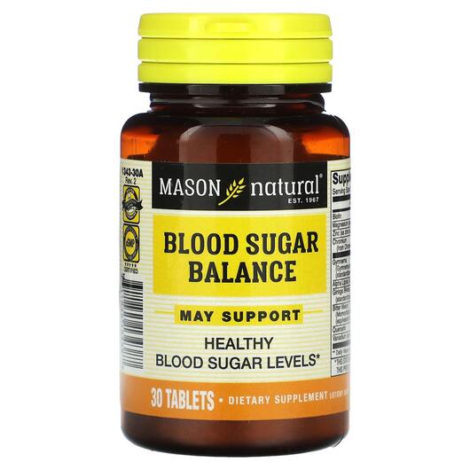 Основне фото товара Mason, Blood Sugar Balance, Підтримка рівня цукру, 30 таблеток