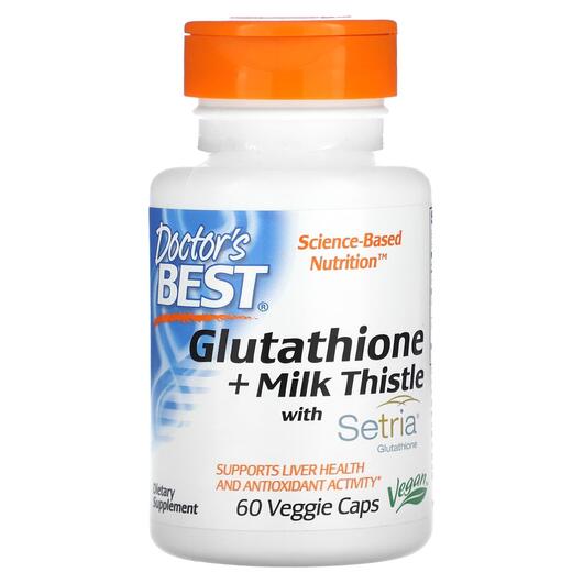 Основне фото товара Doctor's Best, Glutathione + Milk Thistle, L-Глутатіон, 60 к