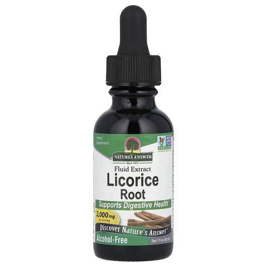 Основне фото товара Nature's Answer, Licorice Root, Солодка 2000 мг, 30 мл