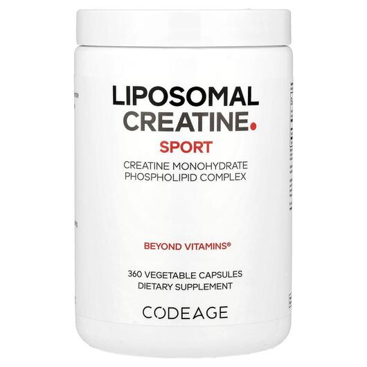 Основне фото товара CodeAge, Liposomal Creatine, Креатин, 300 капсул