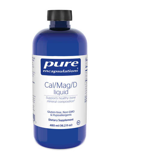 Основне фото товара Pure Encapsulations, Cal/Mag/D Liquid, Кальцій Магній, 480 мл