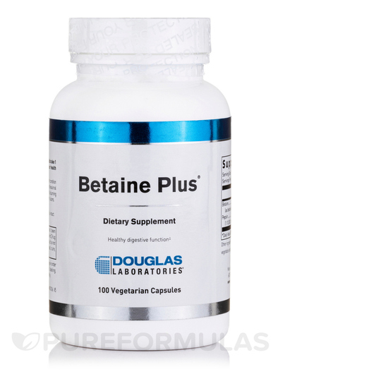 Основне фото товара Douglas Laboratories, Betaine Plus, Бетаїн, 100 капсул