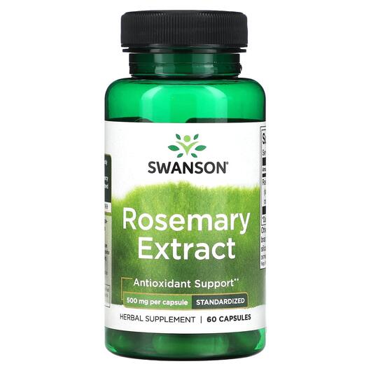 Основне фото товара Rosemary Extract Standardized 500 mg, Розмарин, 60 капсул