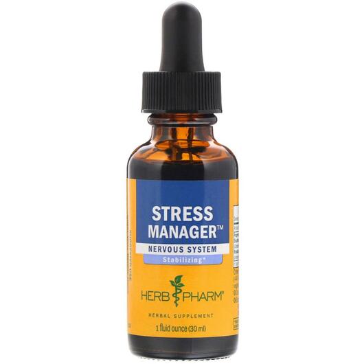 Основне фото товара Herb Pharm, Stress Manager, Підтримка стресу, 30 мл