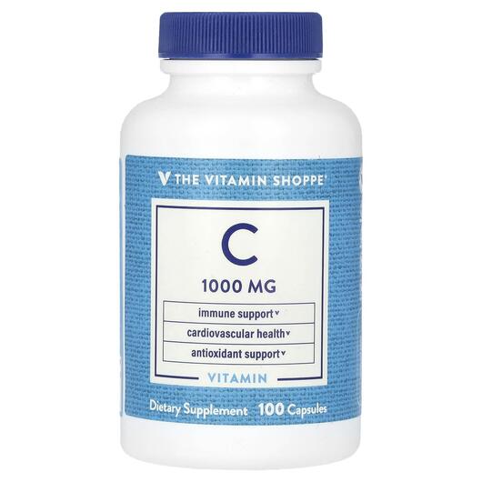 Основне фото товара TheVitaminShoppe, Vitamin C 1000 mg, Вітамін C, 100 капсул