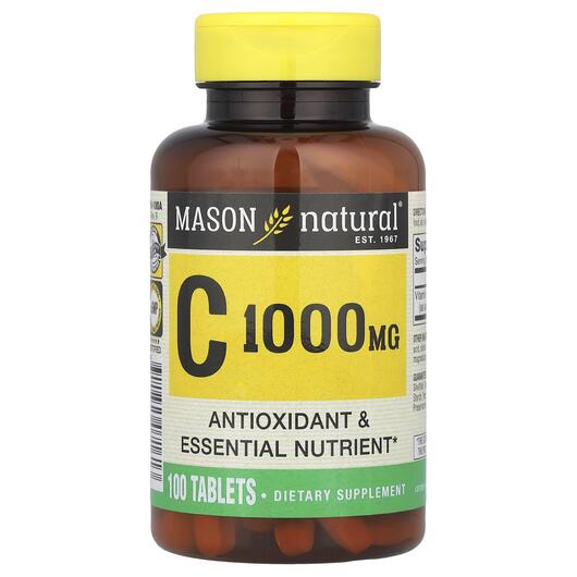 Основне фото товара Mason, Vitamin C 1000 mg 100, Вітамін C, 100 таблеток