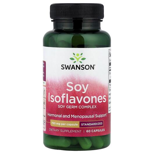 Основне фото товара Swanson, Soy Isoflavones 750 mg, Соєві ізофлавони, 60 капсул
