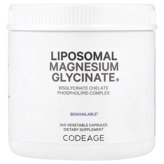 Основне фото товара Liposomal Magnesium Glycinate, Гліцинат магнію, 240 капсул
