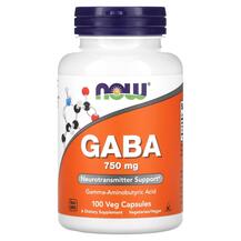 ГАМК 750 мг GABA 750 mg NOW 100 капсул