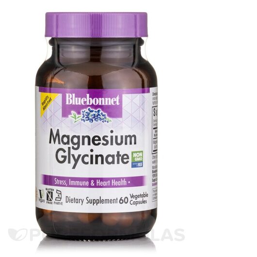 Основне фото товара Magnesium Glycinate, Гліцинат магнію, 60 капсул