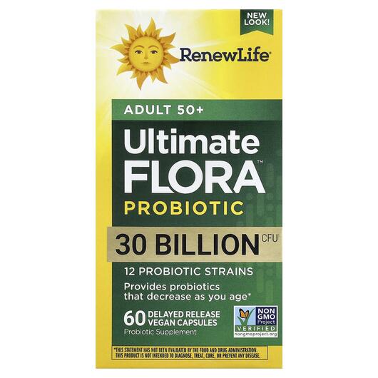Основне фото товара Ultimate Flora Adult 50+ Probiotic 30 Billion, Пробіотики, 60 кап