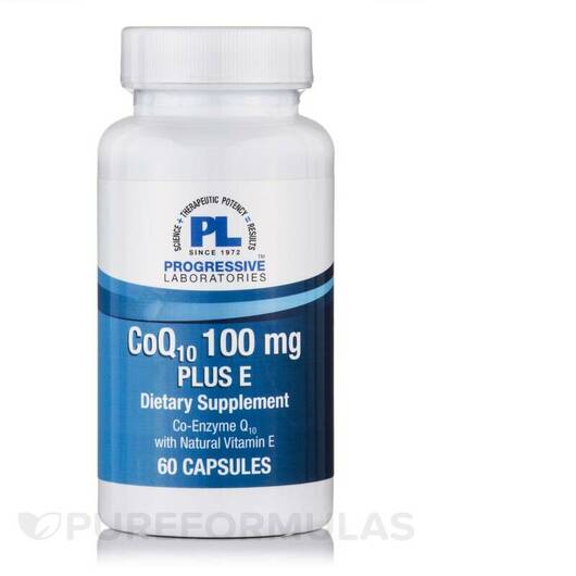 Основне фото товара Progressive Labs, CoQ10 100 mg Plus E, Коензим CoQ10, 60 капсул