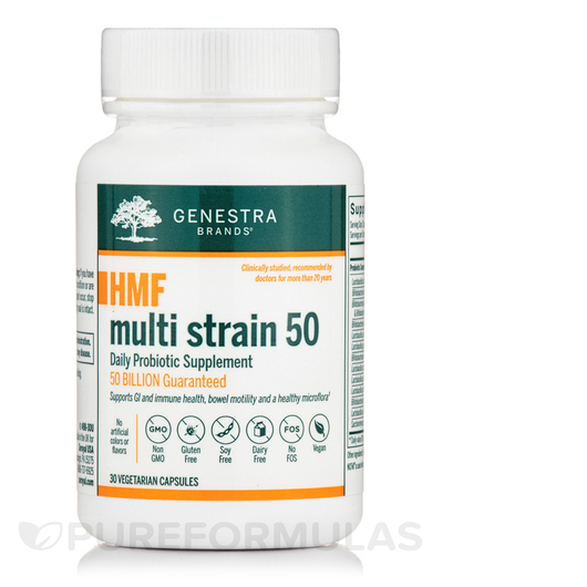 Основне фото товара Genestra, HMF Multi Strain 50, Пробіотики, 30 капсул