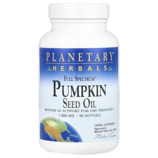 Основне фото товара Full Spectrum Pumpkin Seed Oil 1000 mg, Гарбузова олія, 90 капсул