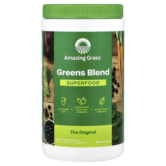 Основне фото товара Amazing Grass, Green Superfood The Original, Суперфуд, 480 г