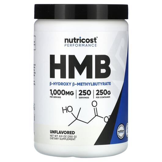 Основне фото товара Performance HMB Unflavored, Бета-гідрокси-бета-метилбутират, 250 