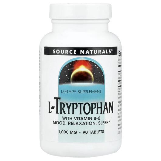 Основне фото товара L-Tryptophan 1000 mg 90, L-Триптофан 1000 мг, 90 таблеток