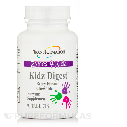 Основне фото товара Zymes 4 Kidz Kidz Digest Chewable Berry Flavor, Ферменти, 90 табл
