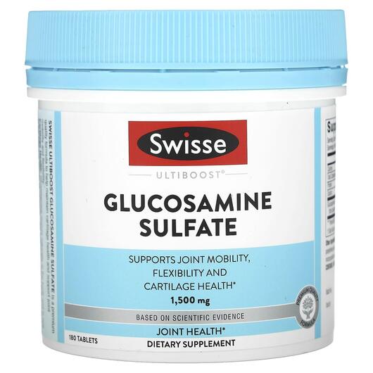 Основне фото товара Ultiboost Glucosamine Sulfate 1500, Глюкозамін Сульфат, 180 табле