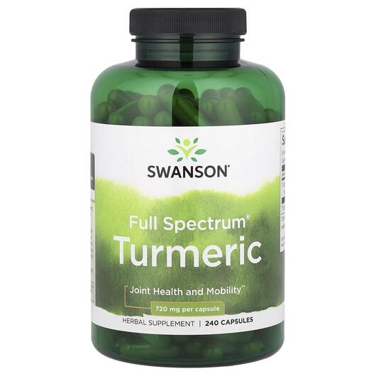 Основне фото товара Swanson, Turmeric 360 mg, Коріння куркуми, 240 капсул