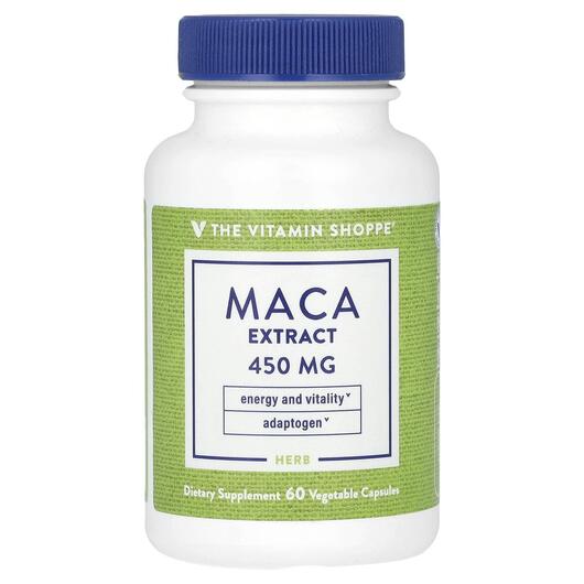 Основне фото товара TheVitaminShoppe, Maca Extract 450 mg, Мака, 60 капсул