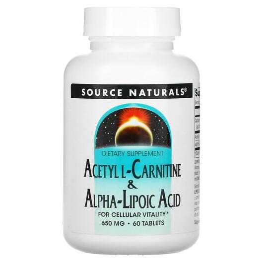 Основне фото товара Acetyl L-Carnitine & Alpha Lipoic Acid, Альфа-ліпоєва, 60 таб