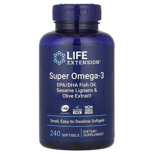 Основне фото товара Omega Foundations Super Omega-3, Риб'ячий жир Омега-3, 240 к