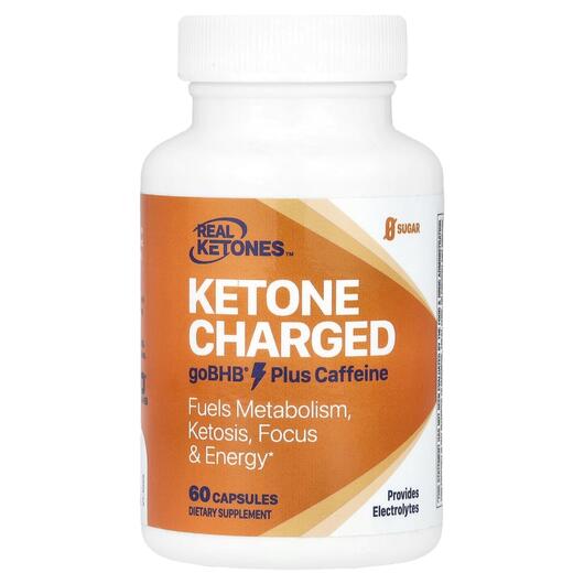 Основне фото товара Ketone Charged goBHB Plus Caffeine, Контроль ваги, 60 капсул