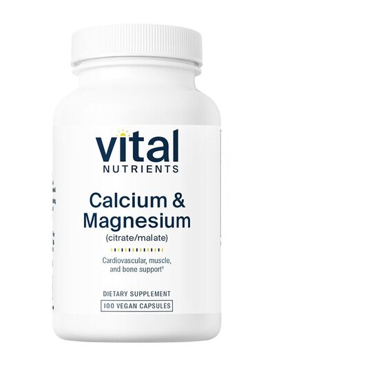 Основне фото товара Calcium/Magnesium Citrate/Malate Formula, Кальцій Магній, 100 кап