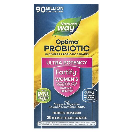 Основне фото товара Fortify Optima Women's Probiotic +, Пробіотики для жінок, 30