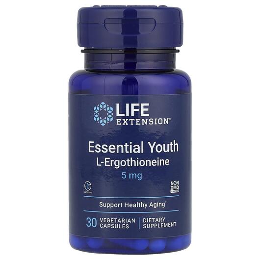 Основне фото товара Essential Youth L-Ergothioneine, L-Ерготіонеїн 5 мг, 30 капсул