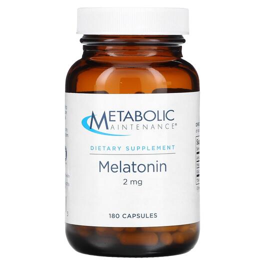 Основне фото товара Metabolic Maintenance, Melatonin 2 mg, Мелатонін, 180 капсул