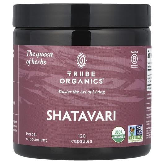 Основне фото товара Tribe Organics, Shatavari, Шатаварі, 120 капсул