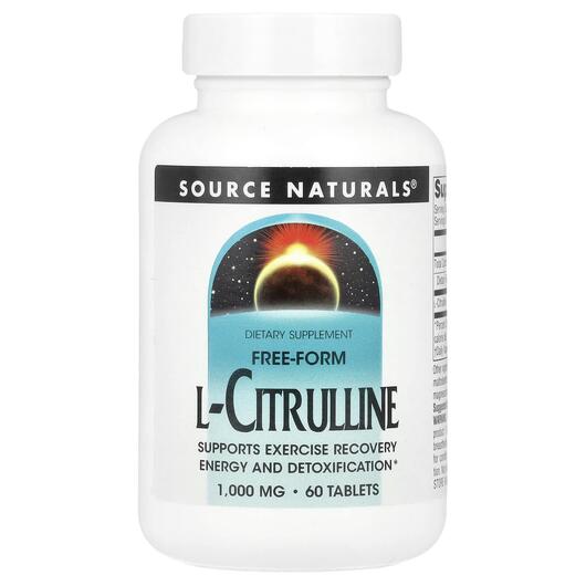 Основне фото товара Source Naturals, L-Citrulline 1000 mg, L-Цитрулін, 60 таблеток