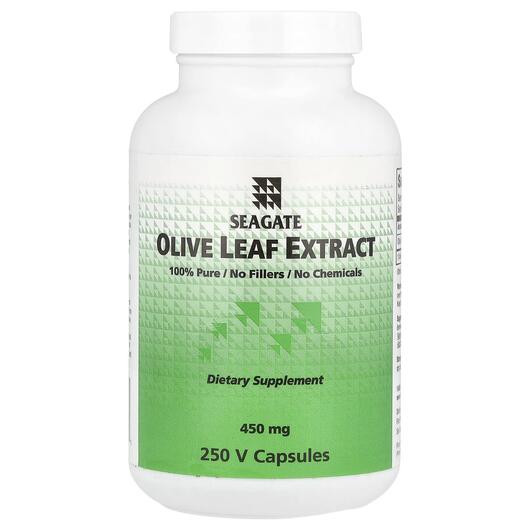 Основне фото товара Seagate, Olive Leaf Extract 450 mg, Оливкове листя, 250 капсул