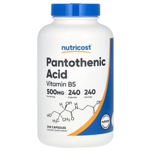 Основне фото товара Pantothenic Acid Vitamin, Вітамін B5 Пантотенова кислота, 240 кап