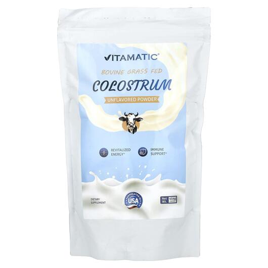 Основне фото товара Bovine Grass Fed Colostrum Unflavored, Колострум, 454 г