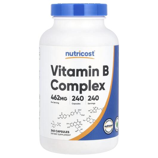 Основне фото товара Nutricost, Vitamin B Complex 462 mg, B-комплекс, 240 капсул