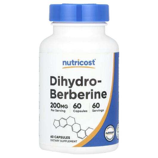 Основне фото товара Nutricost, Dihydroberberine 200 mg, Берберин, 60 капсул