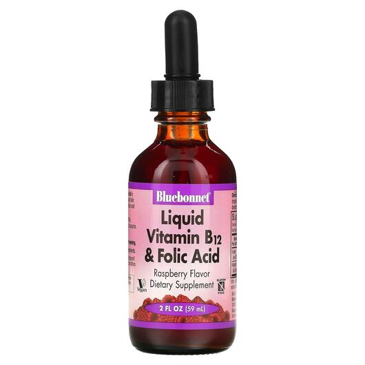 Основне фото товара Liquid Vitamin B-12, Рідкий B-12 і фолієва кислота, 59 мл
