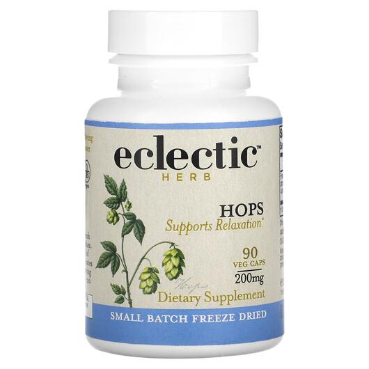 Основне фото товара Eclectic Herb, Hops 200 mg, Шишка хмелю 200 мг, 90 капсул