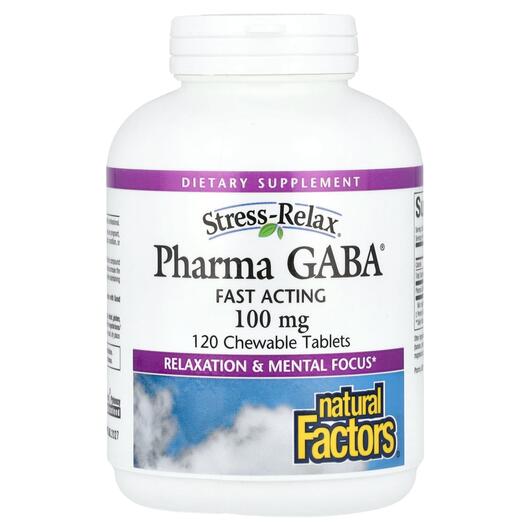 Основне фото товара Stress-Relax Pharma GABA 100 mg, ГАМК, 120 таблеток