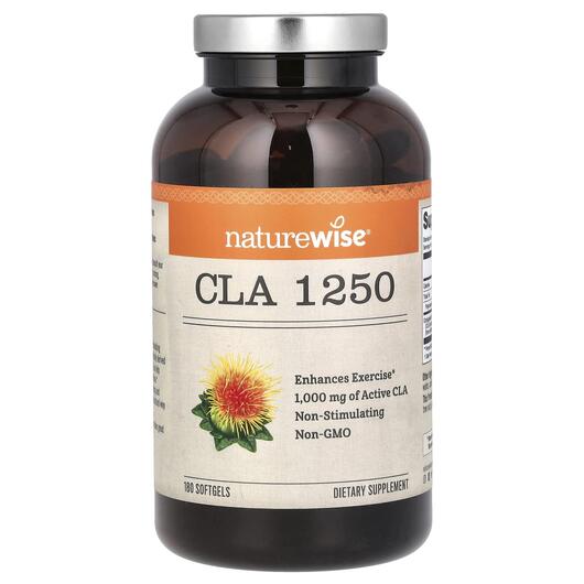 Основне фото товара Naturewise, CLA 1250 1000 mg, Лінолева кислота, 180 капсул