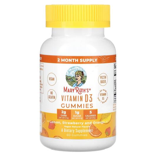 Основне фото товара Vitamin D3 Gummies Lemon Strawberry, Вітамін D3 Холекальциферол, 